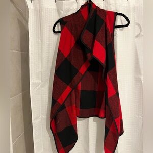 Red and Black Plaid Shawl